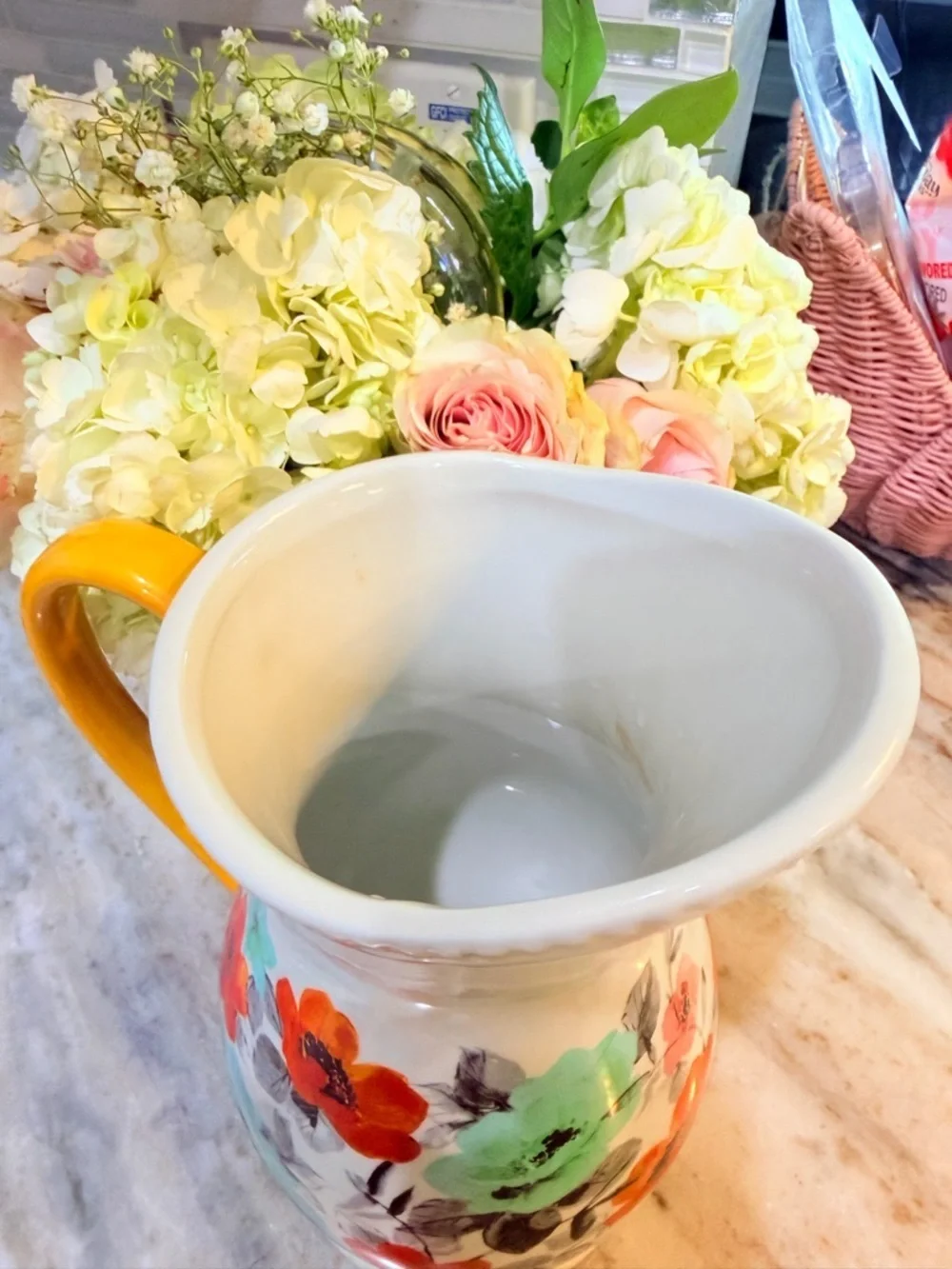 Pioneer Woman  Flea Market 2 Quart Pitcher Floral Design